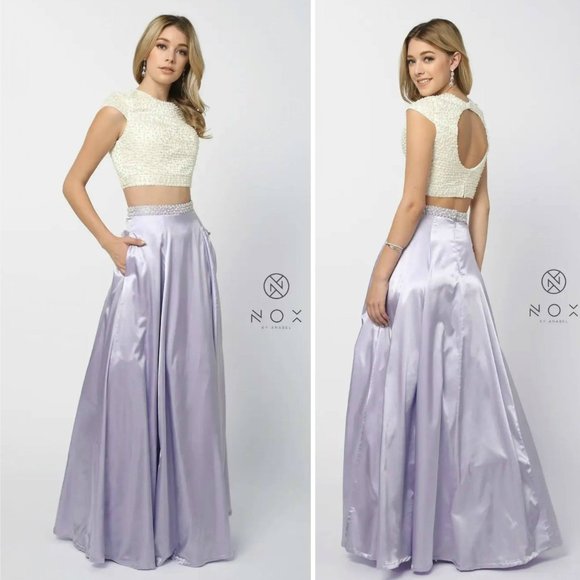 Nox Anabel JE-1015 Satin Minimalist A-line Wedding Dress